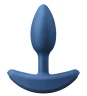 Средняя голубая анальная вибропробка Heavyweight Plug Medium - 12 см.
