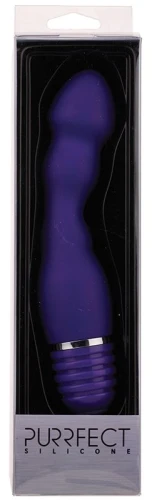 Фиолетовый вибромассажер для анальной стимуляции PURRFECT SILICONE ANAL VIBE - 15 см.