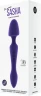 Фиолетовый двусторонний вибратор Sasha - 22,5 см.