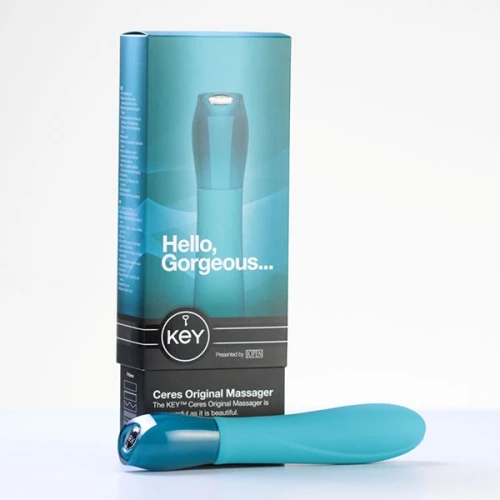 Мощный голубой вибромассажер Ceres Original Blue