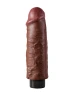 Коричневый вибратор 6" Vibrating Cock - 17,8 см.