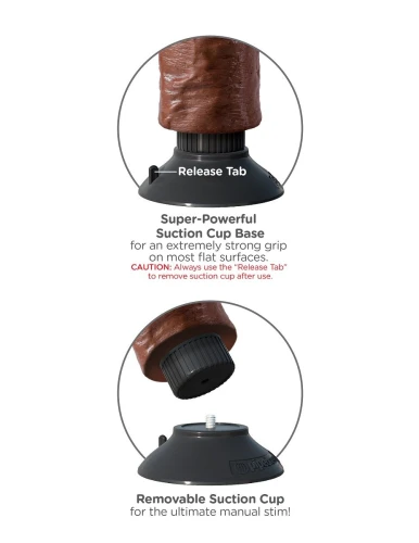 Коричневый вибратор 6" Vibrating Cock - 17,8 см.