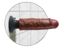 Коричневый вибратор 6" Vibrating Cock - 17,8 см.