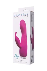 Вибратор Erotist Fay с фигурным клиторальным отростком - 16 см.