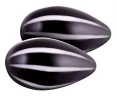 Чёрные стеклянные вагинальные шарики Crystal Kegel Eggs