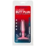 Розовая тонкая анальная пробка Butt Plug Pink Slim Small - 10,5 см.
