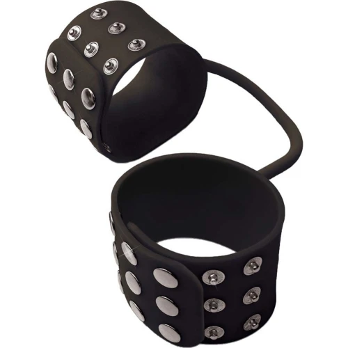 Чёрные наручники из силикона SILICONE CUFFS