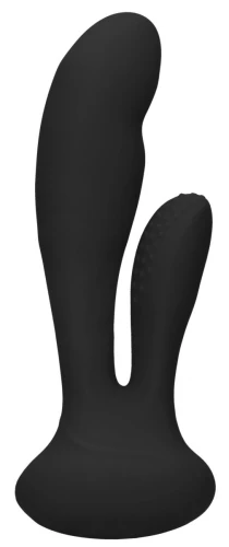 Чёрный вибратор G-Spot and Clitoral Vibrator Flair - 17,5 см.
