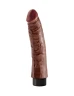 Коричневый вибратор со съемной присоской 7" Vibrating Cock - 20 см.
