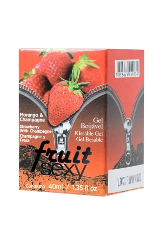 Массажное масло FRUIT SEXY Strawberry & Champagne с ароматом клубники и шампанского - 40 мл.