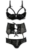 Игривый комплект 3 PC SHOW ME BRA GARTER CROTCHLESS PANTY
