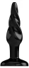 Чёрная витая анальная пробка Rounded 5 Inch - 12,7 см.