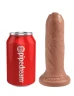 Кофейный необрезанный фаллоимитатор на присоске 6" Uncut Cock - 16,5 см.