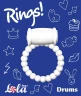 Белое эрекционное кольцо Rings Drums