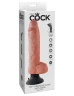 Телесный вибромассажер 10" Vibrating Cock with Balls - 25,4 см.