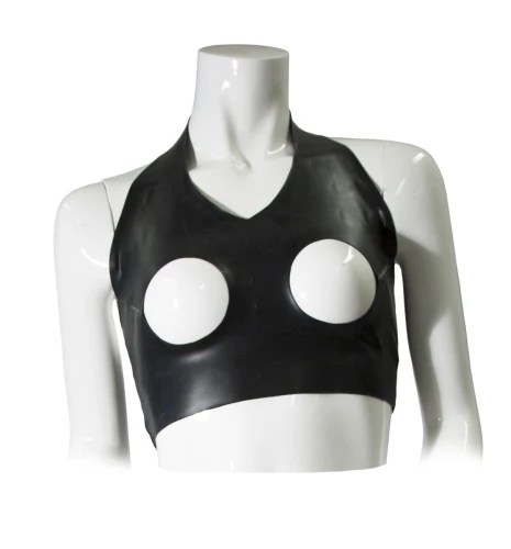 Топ из датекса с вырезами для груди Datex Top with Cut-out Breasts