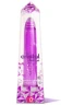 Лиловый вибромассажер Cristal 6x Amethyst - 18 см.