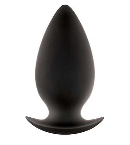Чёрная анальная пробка большого размера Renegade Spades для ношения - 11,1 см.