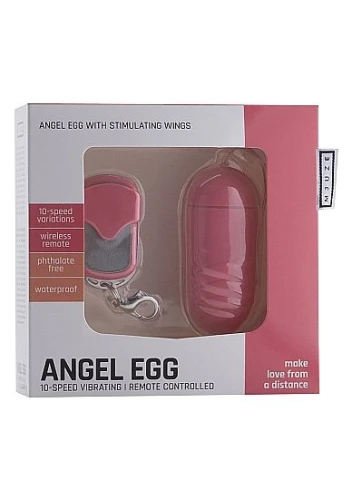 Розовое виброяйцо Angel Egg с пультом ДУ