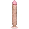 Телесный вибратор-реалистик The Realistic Cock ULTRASKYN Without Balls Vibrating 10” - 29,2 см.