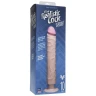 Телесный вибратор-реалистик The Realistic Cock ULTRASKYN Without Balls Vibrating 10” - 29,2 см.