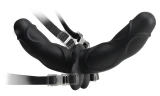 Женский страпон Double Delight Strap-On с вагинальной пробкой - 12,7 см.