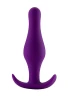 Фиолетовая анальная пробка Butt Plug with Handle Large - 14,5 см.