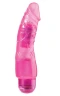 Розовый гелевый вибратор JELLY JOY 7INCH 10 RHYTHMS PINK - 17,5 см.