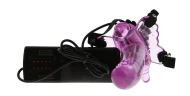 Стимулятор клитора на ремне с вибропробкой G-spot BUTTERFLY MASSAGER STRAP ON