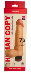 Телесный вибромассажёр HUMAN COPY 7,3" - 18,5 см.