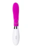 Розовый силиконовый вибратор с клиторальным стимулятором A-Toys Mady - 20,4 см.