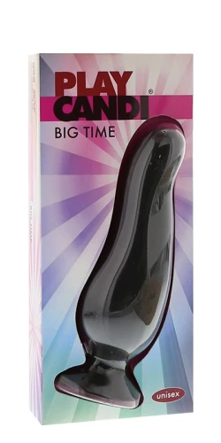 Чёрная анальная пробка PLAY CANDI BIG TIME MEDIUM BLACK - 12,5 см.