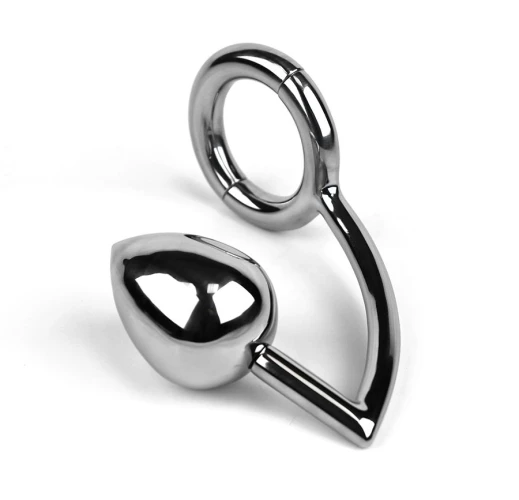 Разборное эрекционное кольцо с анальным плагом 2-Pcs Ring with Egg Asslock
