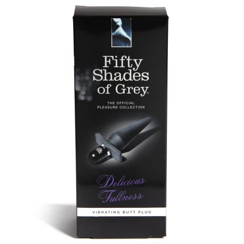 Чёрная анальная пробка с вибрацией Delicious Fullness Vibrating Butt Plug - 14 см.
