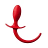 Красная анальная пробка с хвостом SHOVE UP 3.5INCH BUTTPLUG WITH TAIL