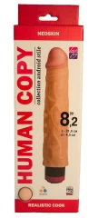Телесный вибромассажёр HUMAN COPY 8,2" - 21,6 см.