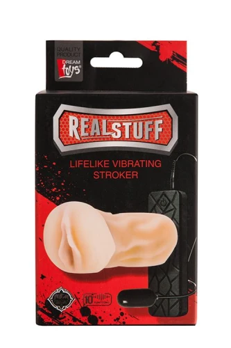 Мастурбатор-вагина с вибрацией REALSTUFF VIBRATING MASTURBATOR PUSSY