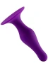 Фиолетовая анальная пробка с длинным кончиком Butt Plug with Suction Cup Medium