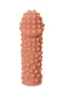 Телесная насадка на фаллос с бугорками Extreme Sleeve 010 S-size - 14,7 см.