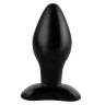 Чёрная анальная пробка среднего размера Large Silicone Plug - 13 см.