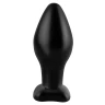 Чёрная анальная пробка среднего размера Large Silicone Plug - 13 см.