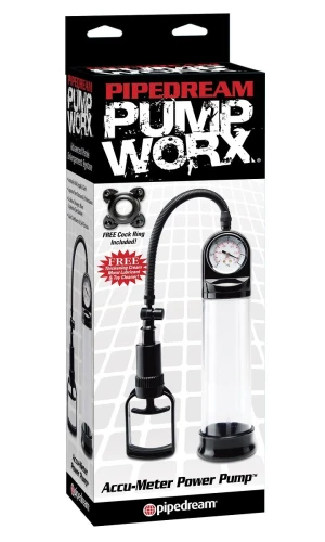 Мужская помпа Accu-Meter Power Pump с манометром