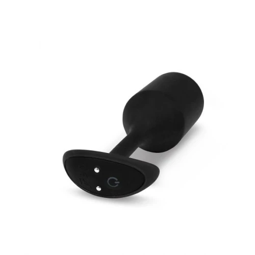 Чёрная пробка для ношения с вибрацией Snug Plug 4 - 14 см.