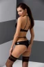 Эротический комплект Navel из ткани с wet-look эффектом