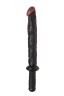 Чёрный фаллоимитатор с ручкой BIGSTUFF DONG WITH HANDLE - 47 см.