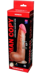 Телесный фаллоимитатор HUMAN COPY 7,5" - 19 см.