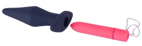 Тёмно-фиолетовая анальная пробка Remote Controlled Butt Plug - 14 см.