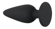 Чёрная анальная втулка Heavy Plug Small - 7,8 см.