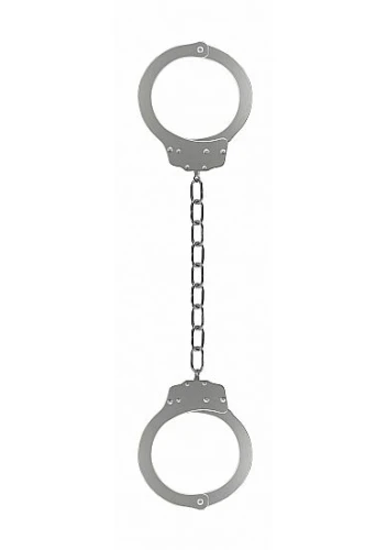 Металлические серебристые оковы Pleasure Legcuffs