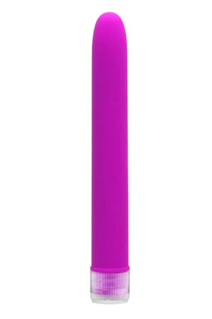 Фиолетовый вибратор Neon Slim из супер-мягкого материала
